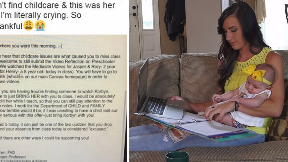 Single Mom Skips Class to Take Care of Her Baby - Her Professor's Response Stuns Her