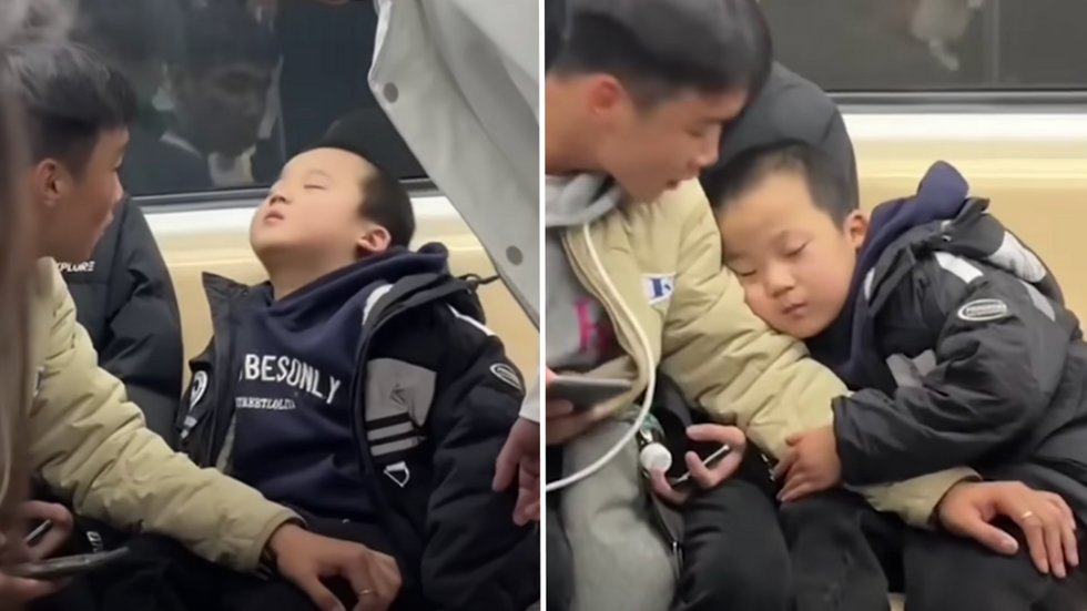 Drunk Man Forgets His Sleepy Son on Subway - Students Take Matters Into Their Own Hands
