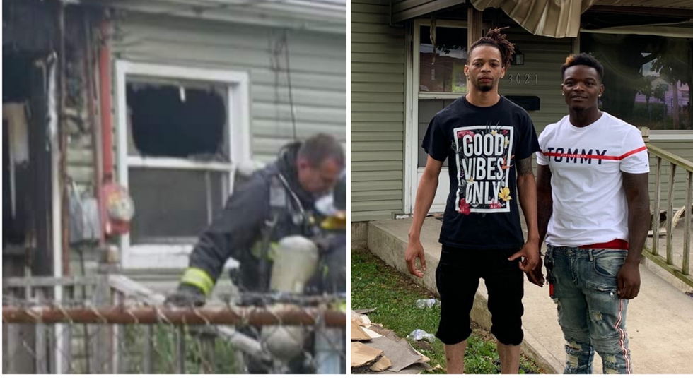 Two Strangers Save Man From Burning Home While Others Stand By Recording