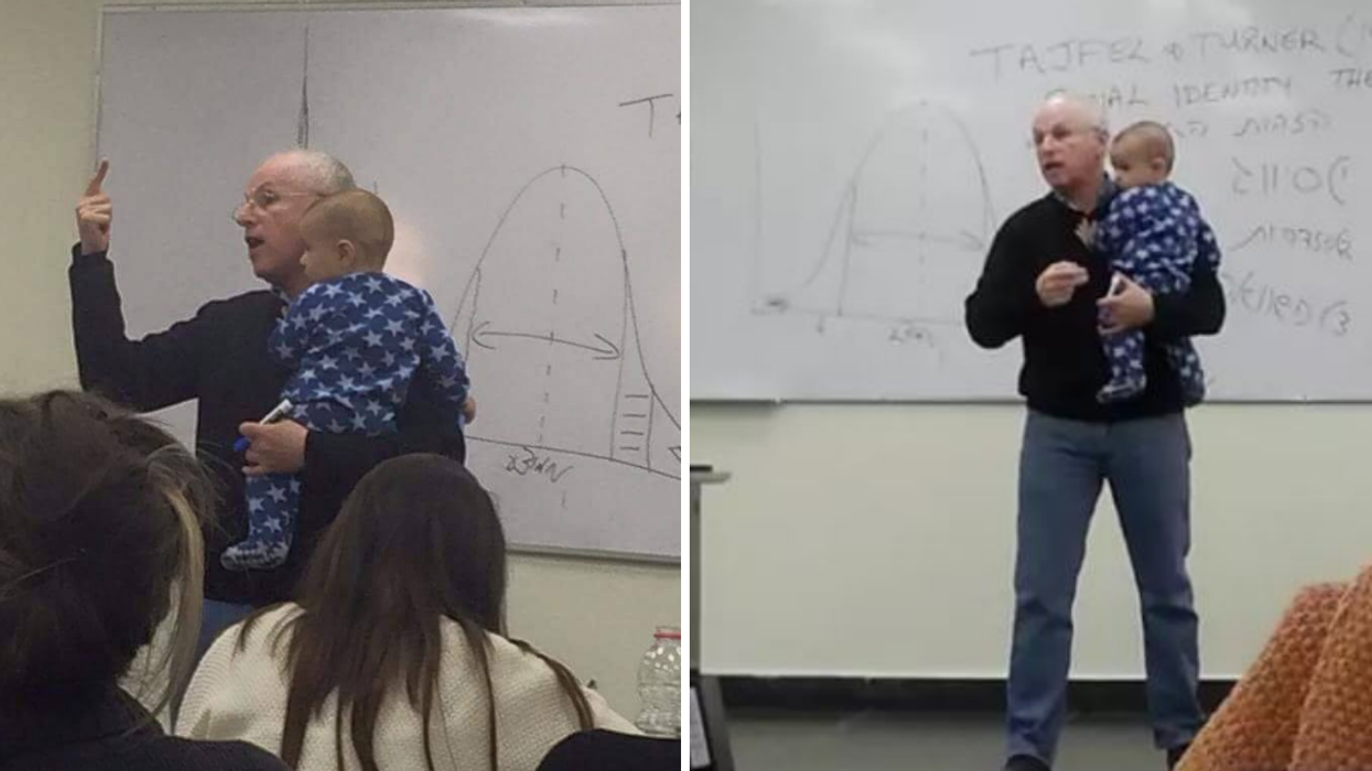 Professor Interrupts Class To Soothe Baby And Support Hardworking Mom
