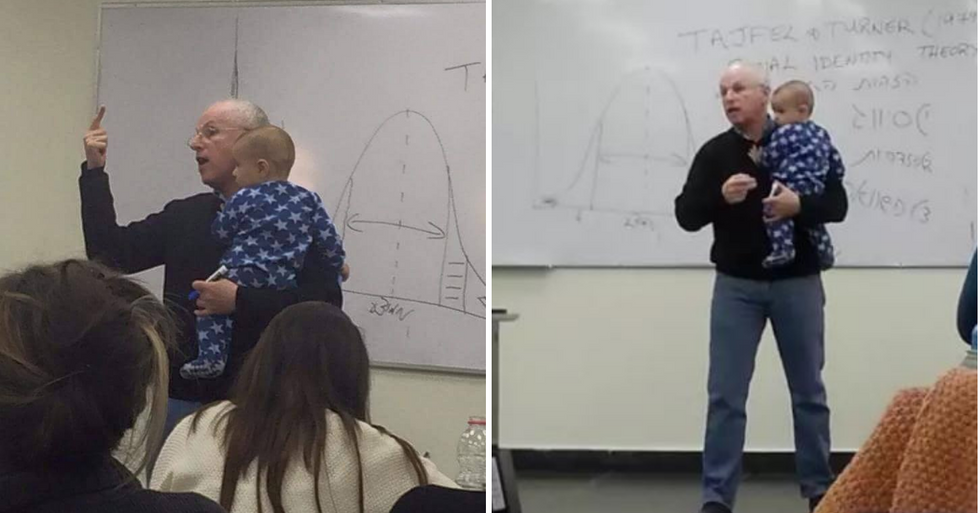 Professor Interrupts Class To Soothe Baby And Support Hardworking Mom