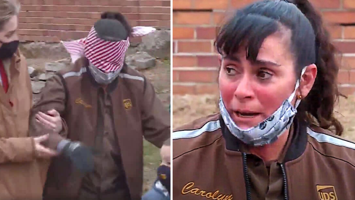 UPS Customers Trick Delivery Driver, Blindfold Her... and Then Do Something Truly Shocking