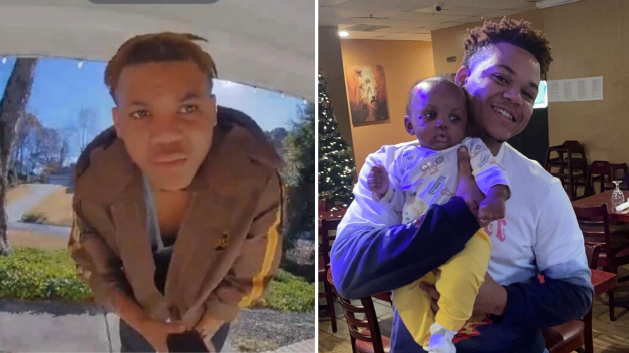 Mom Notices UPS Driver Leave a Message on Her Door Cam - What He Said Changed both Their Lives