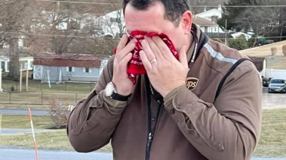 UPS driver crying