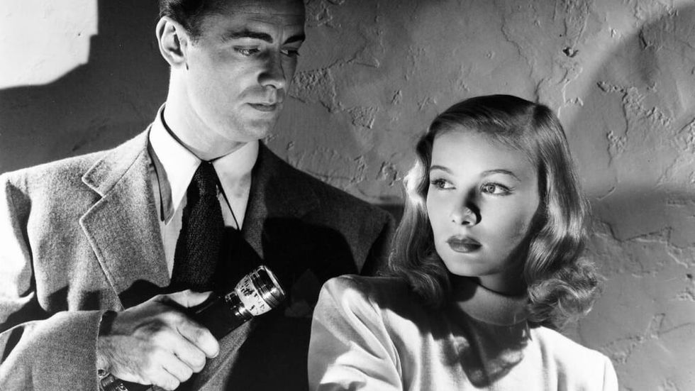 Veronica Lake and Alan Ladd in The Black Dahlia