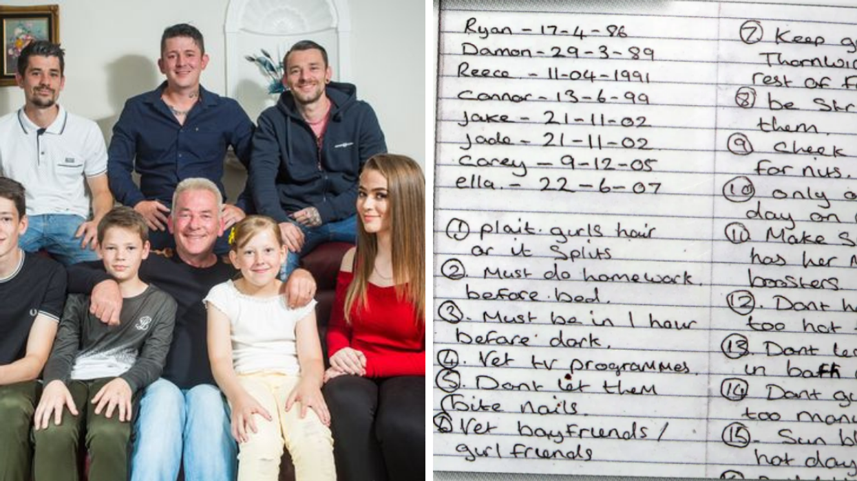 Widowed Dad Raises 8 Kids Following 15 Rules Late Wife Left For Him