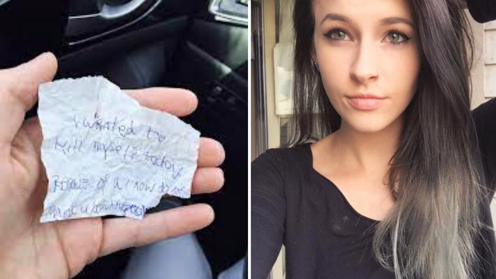 Woman Buys Homeless Man Coffee at Dunkin’ Donuts - Then, He Hands Her a Shocking Note