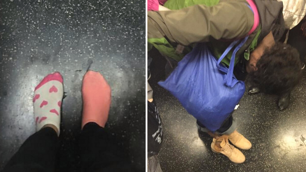 Stranger Notices a Barefoot Woman on a Train and Responds with a Remarkable Surprise