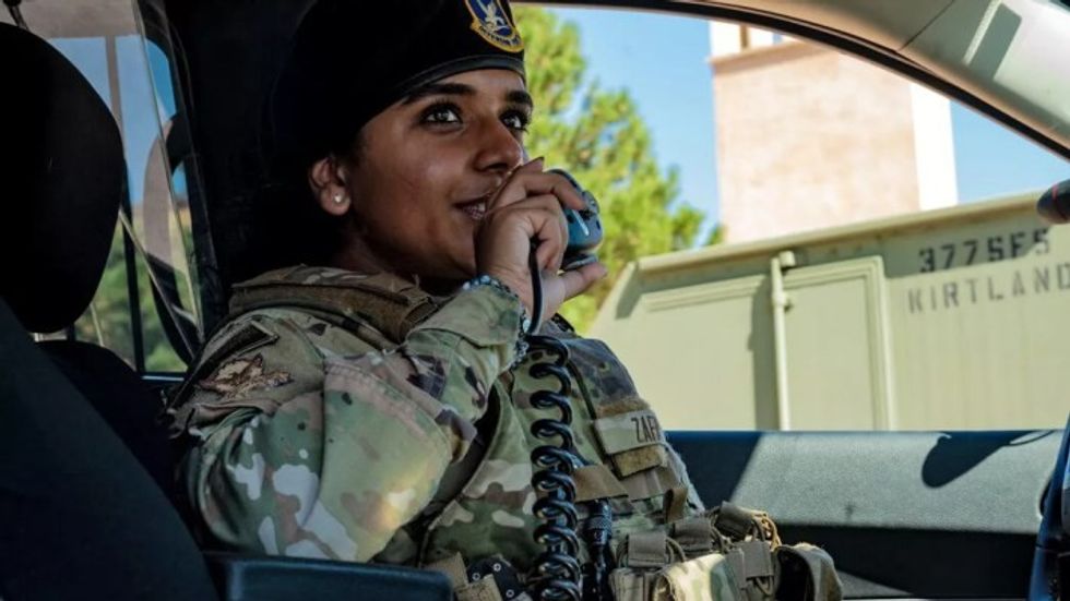 woman in an air force uniform