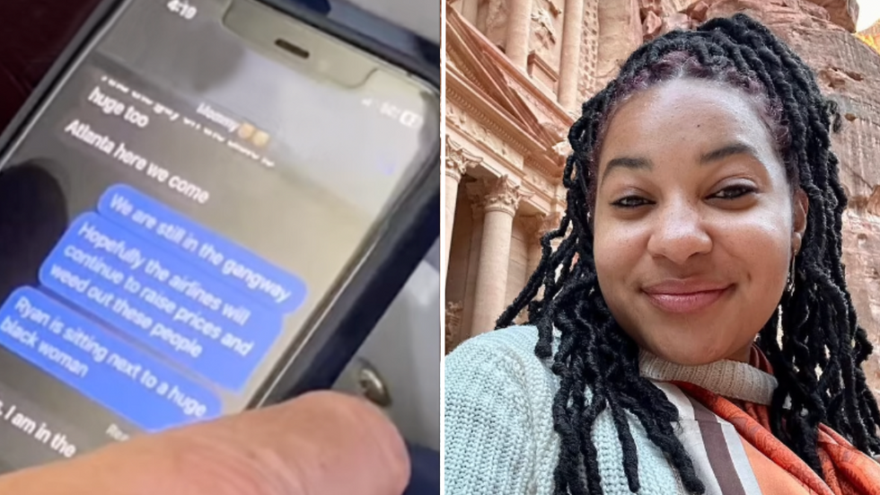 Black Woman Sits Next to Man Sending Racist Texts About Her to His Family - Her Reaction Has Everyone Applauding