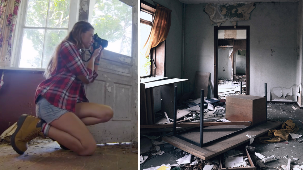 Woman Photographs Abandoned House - Then She Hears a Sound That Changes Everything