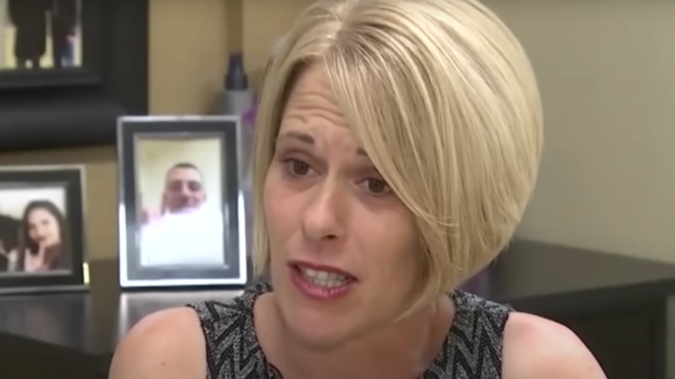 woman with short blond hair