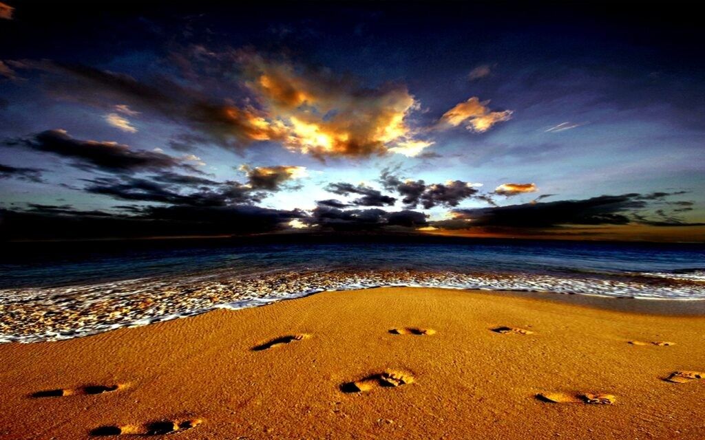 What Footprint Are You Leaving Behind? footprints on the beach