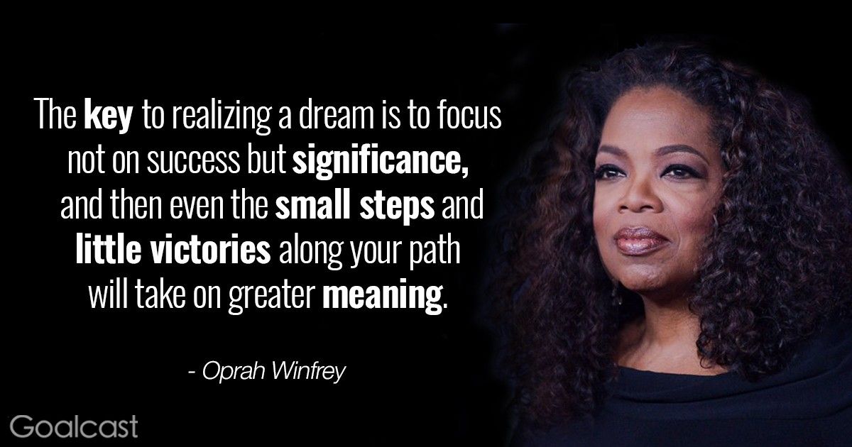 Jumpstart Your Journey: Oprah Winfrey quote on reaching your dream