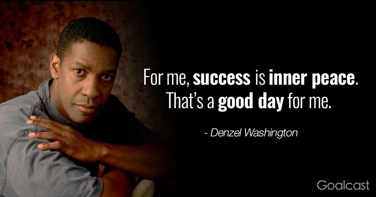 Denzel Washington quote on meaningful success - Success is inner peace