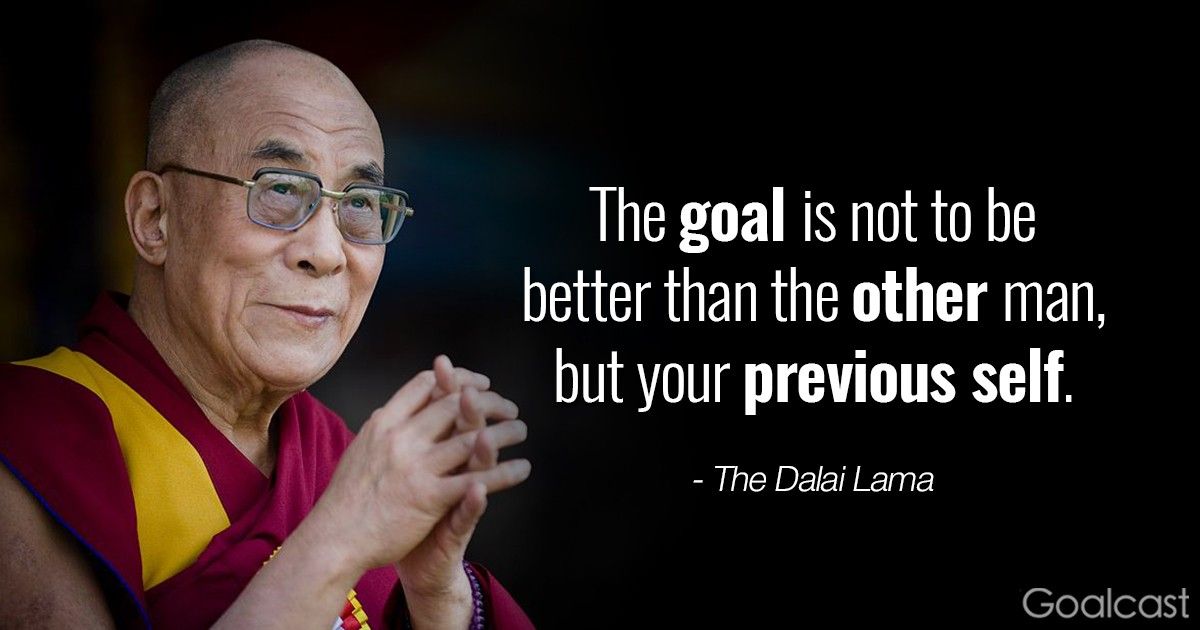 Dalai Lama on getting to your best self: The goal is to be better than your previous self