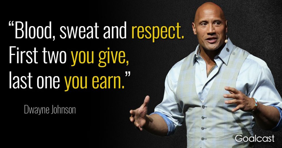 the rock blood sweat respect