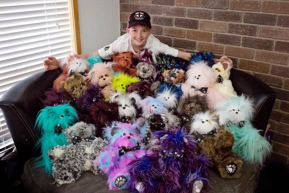 making teddy bears for charity