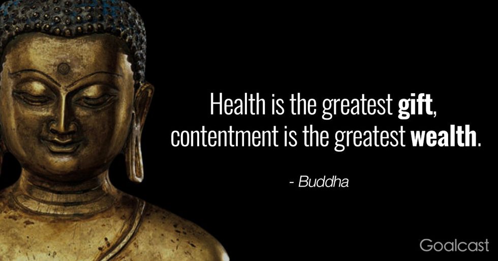 Buddha Quote on Health and Contentment