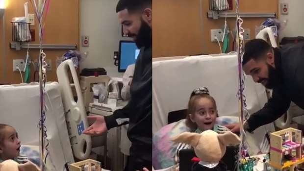 Drake-visits-girl-in-hospital