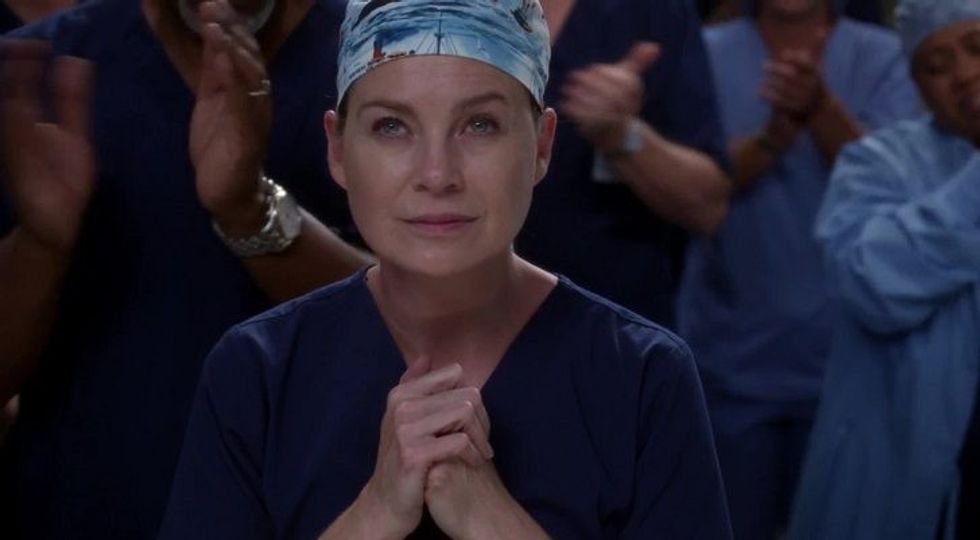 Ellen Pompeo as Meredith in Grey's Anatomy