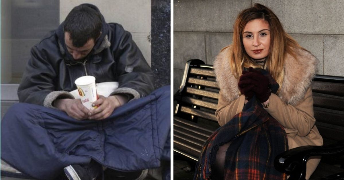 Rich man buys homeless man. Бездомные девушки ищут жилье. Беременную девушку отдали бездомным.