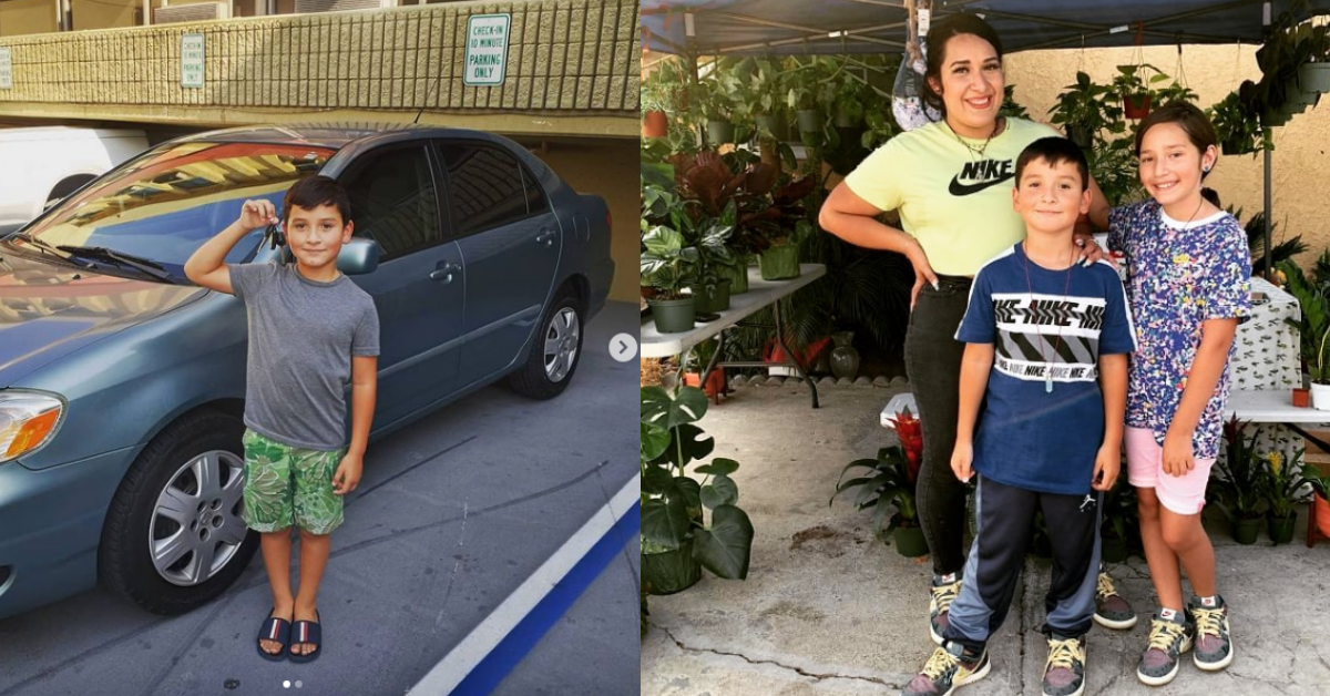 8-Year-Old Boy Starts Business, Saves Family From Homelessness And Buys Mom A Car