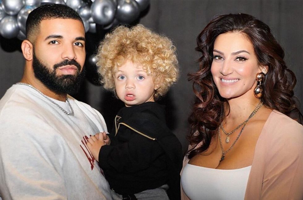 Drake and Son Adonis with Sophie Brussaux