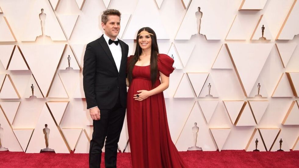 America Ferrera and Ryan Piers Willaims on the red carpet