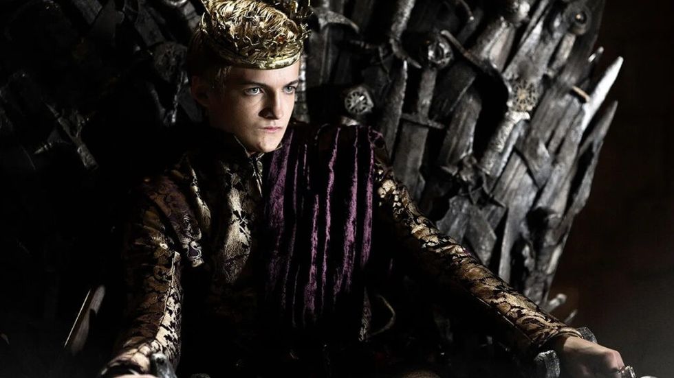 Jack Gleeson as Game of Thrones' King Joffrey in the Iron Throne