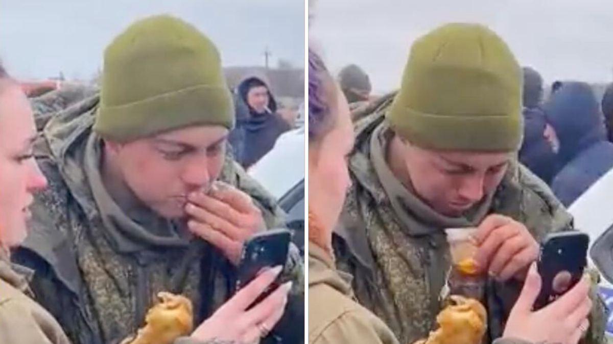Russian Soldier Surrenders to Ukrainian People – Their Response Makes Him Cry