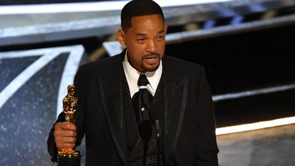 Will Smith crying during Oscars speech after slapping Chris Rock