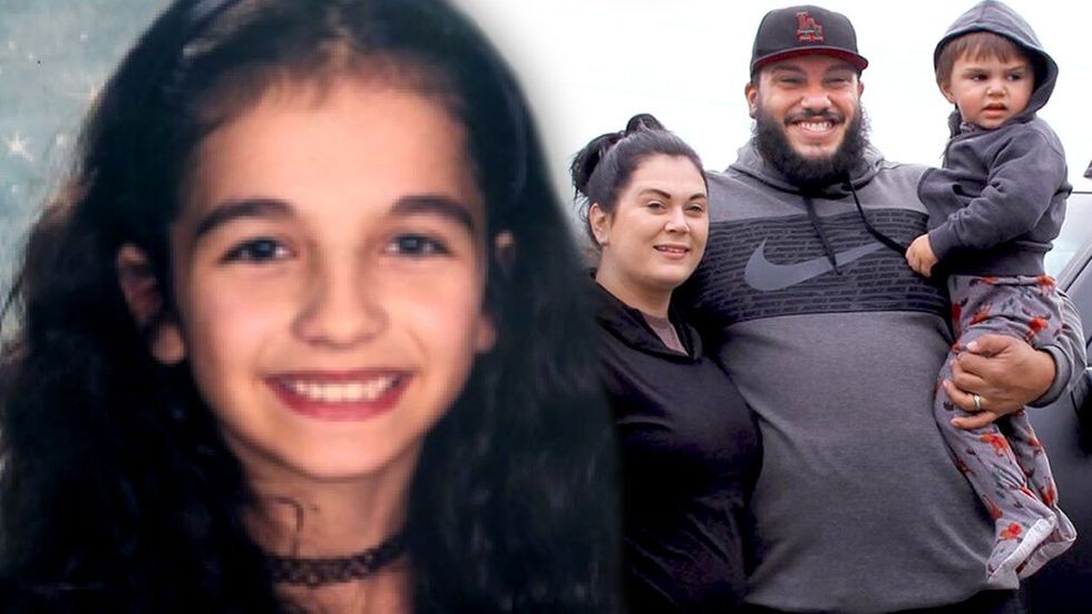 Family smiles beside missing girl they saved from kidnapping
