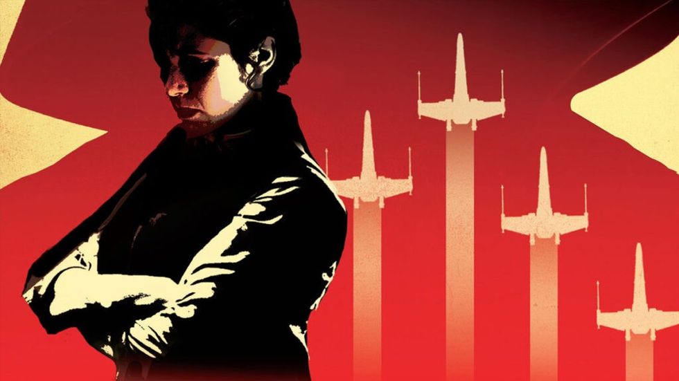 Princess Leia on the cover of Star Wars Bloodline