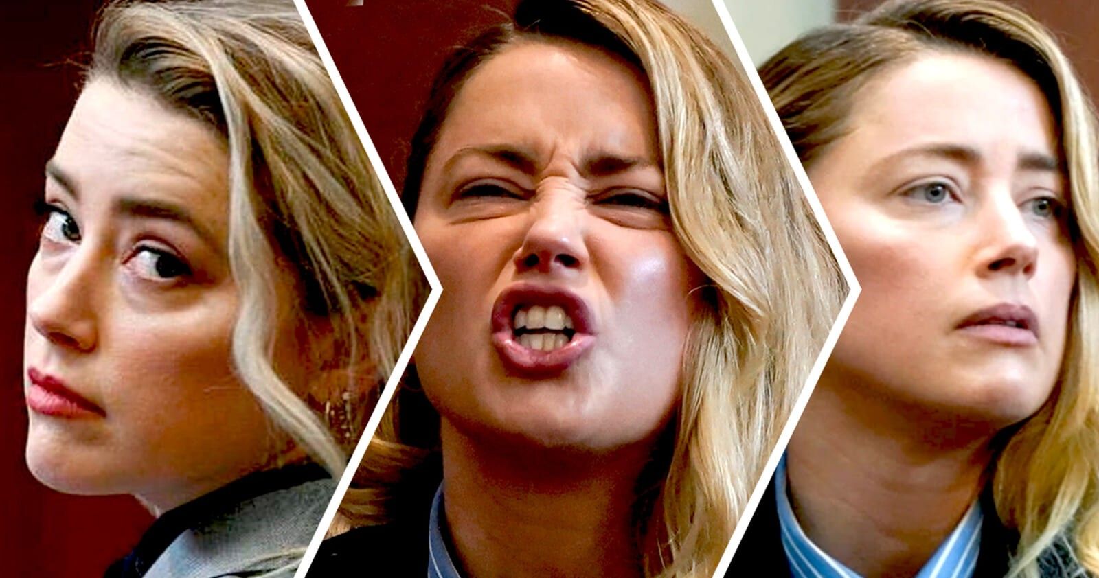 Amber Heard three faces during Johnny Depp trial