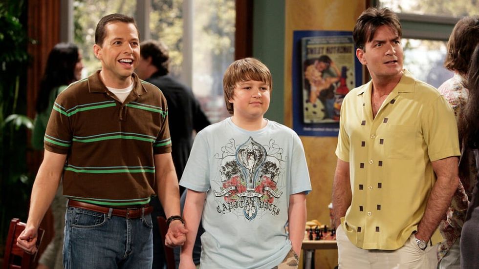 Jon Cryer, Angus Jones and Charlie Sheen on Two and a Half Men