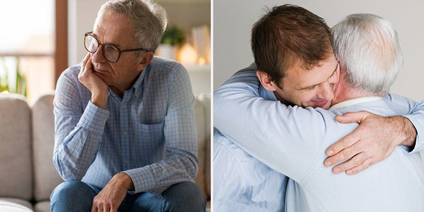 Older man dreams of hugging his son