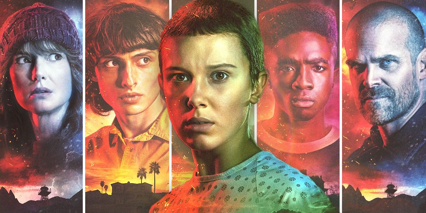 Stranger Things season 4 character posters collage