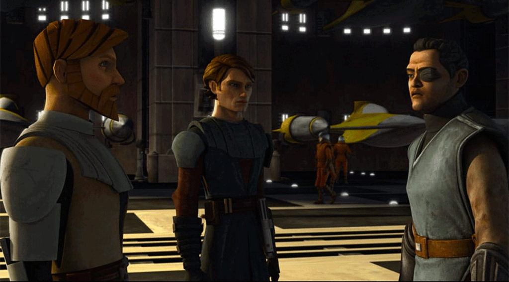 Obi-Wan Kenobi, Anakin Skywalker and Captain Typho in Star Wars: The Clone Wars Season 1, Episode 18 (2009)