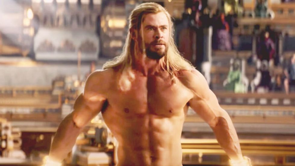 Chris Hemsworth naked in Thor- Love & Thunder
