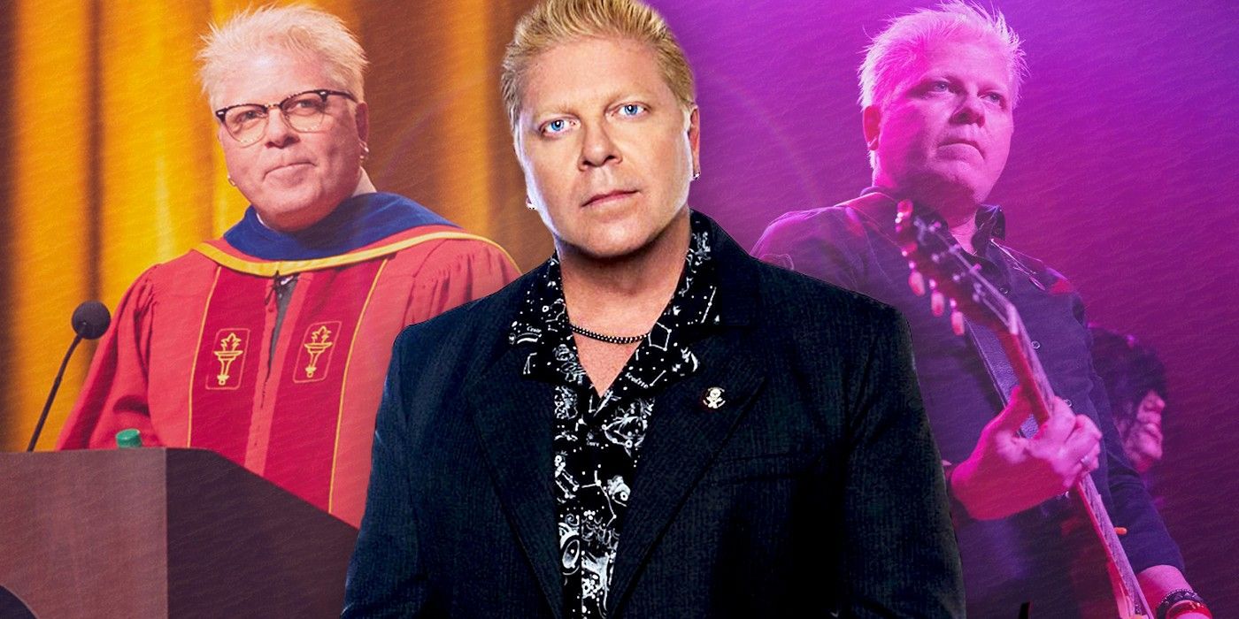 Dexter Holland giving graduation speech and playing in The Offspring
