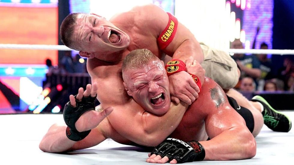 John Cena submits Brock Lesnar with STFU