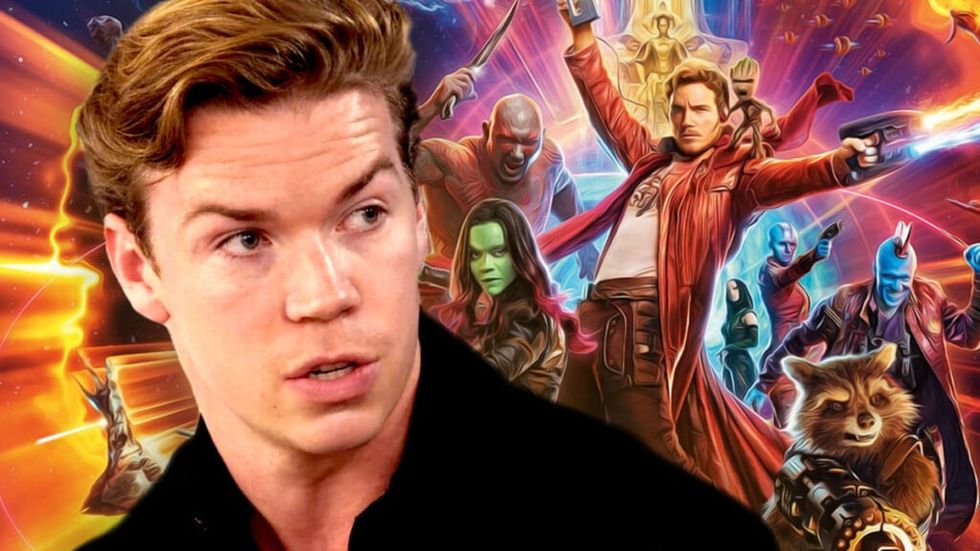 Will Poulter looking at Marvel's MCU Guardians of the Galaxy