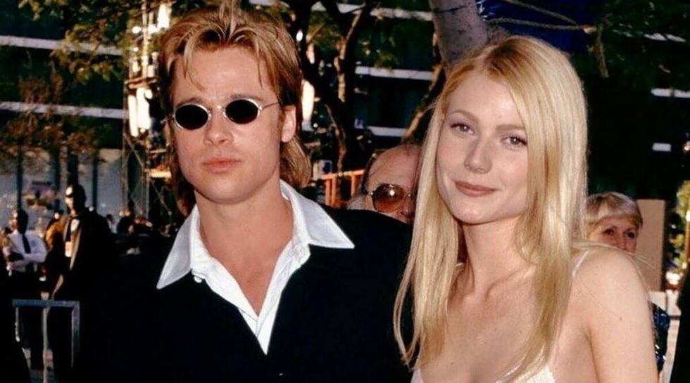 brad pitt and gwyneth paltrow at a premiere in the 90s
