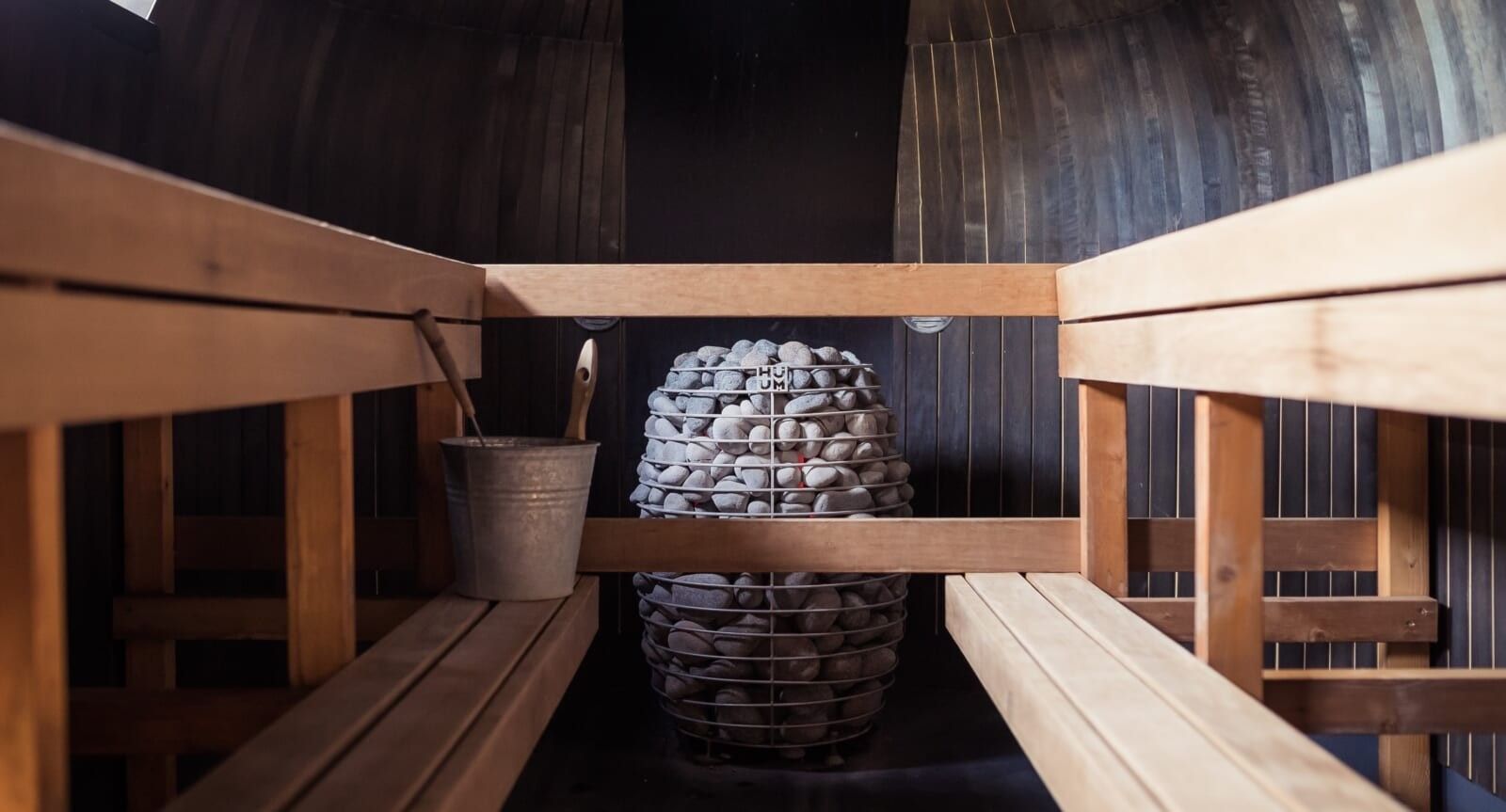 beautiful interior of a sauna