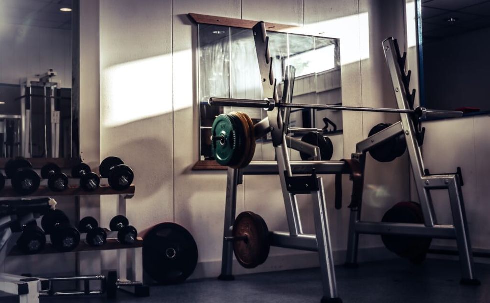 gym weights interior
