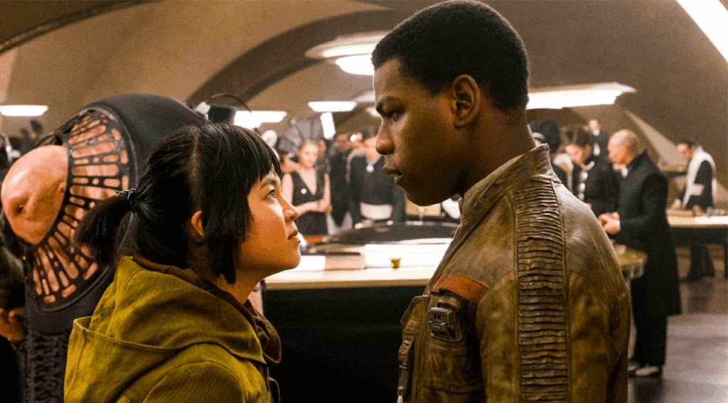 Kelly Marie Tran and John Boyega in Star Wars: The Last Jedi (2017)