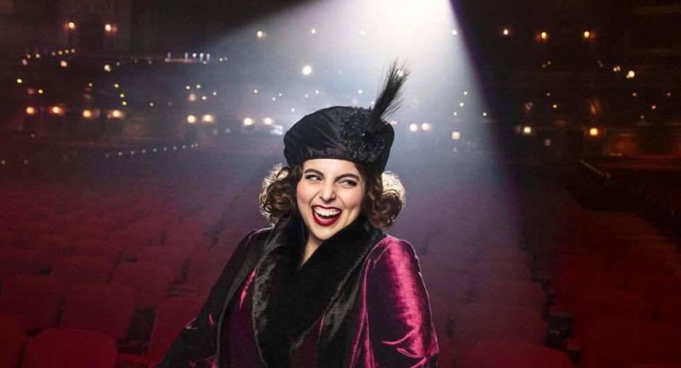 Beanie Feldstein on stage as Fanny Brice in Broadway's Funny Girl