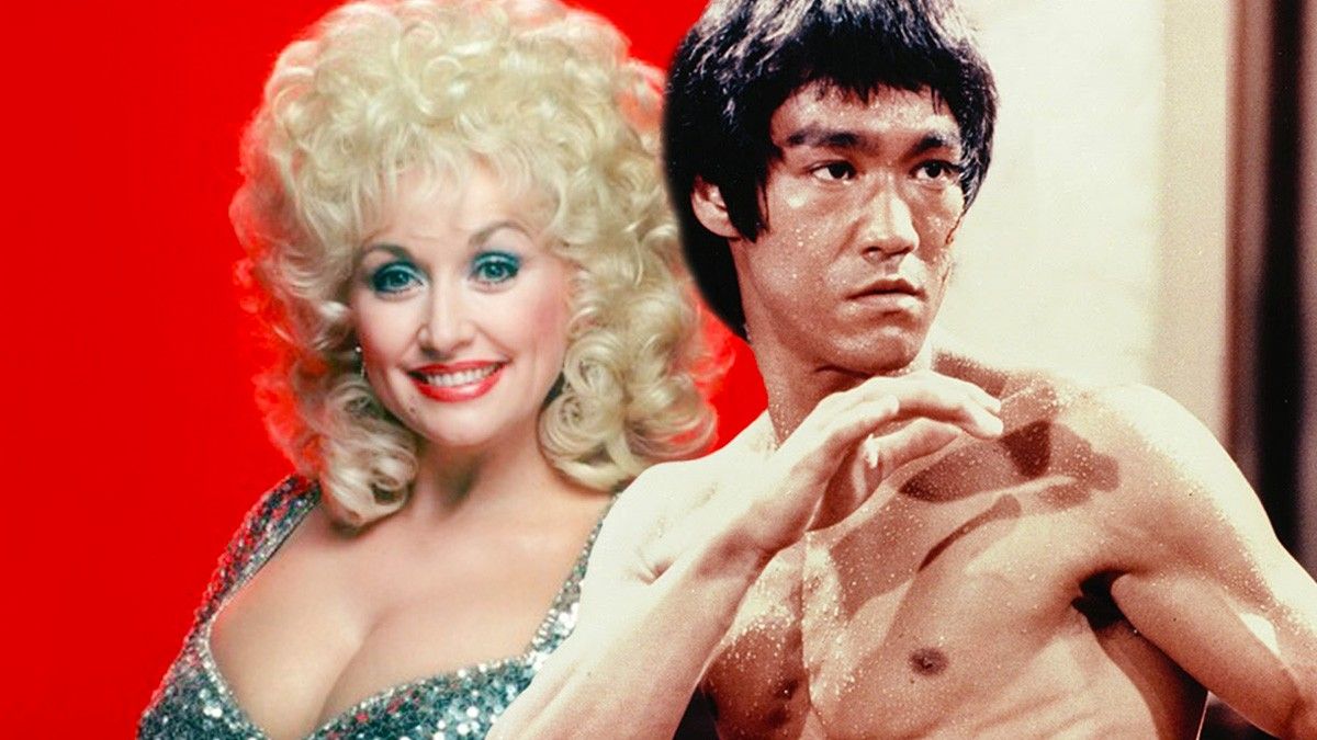 Dolly Parton and Bruce Lee pose together