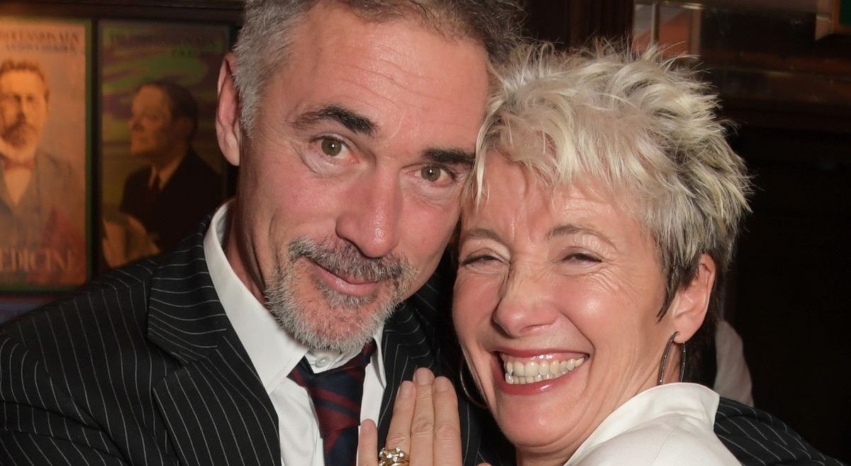 Greg Wise and Dame Emma Thompson smiling for the camera